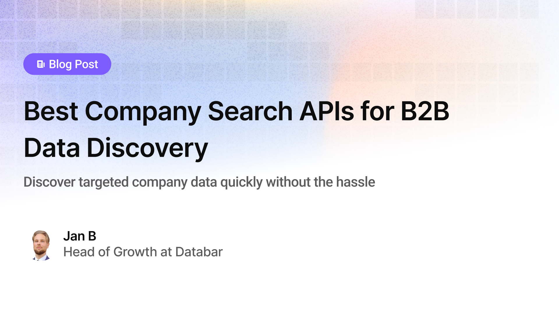 Best Company Search APIs for B2B Data Discovery