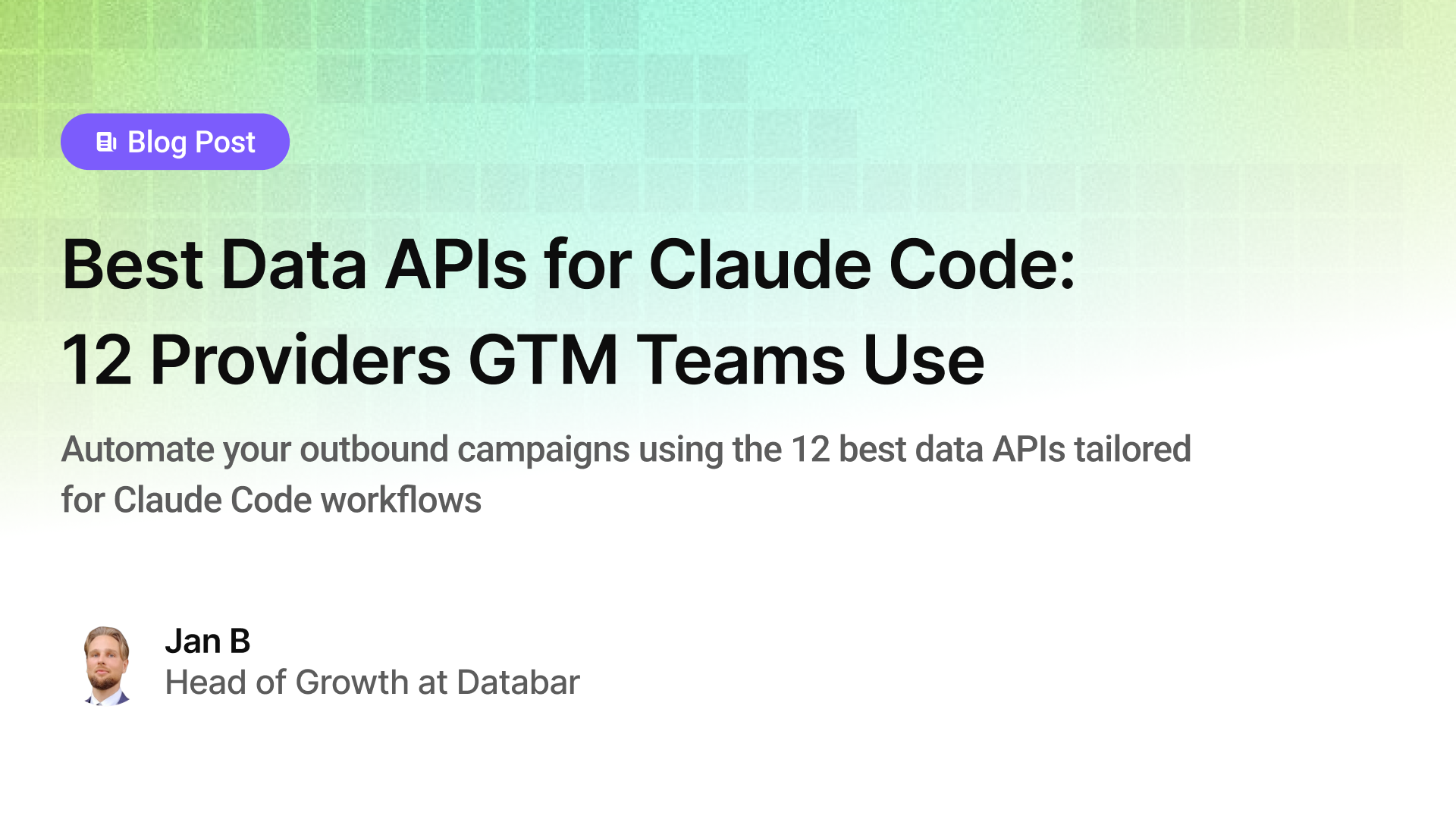 Best Data APIs for Claude Code: 12 Providers GTM Teams Use