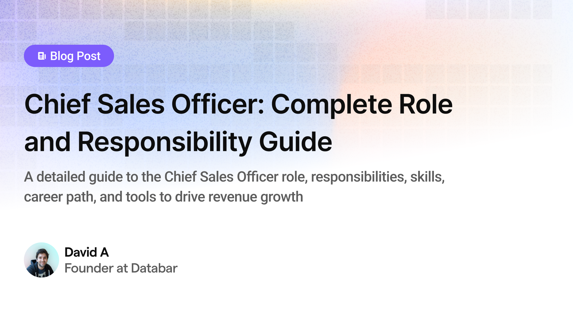 Chief Sales Officer: Complete Role and Responsibility Guide