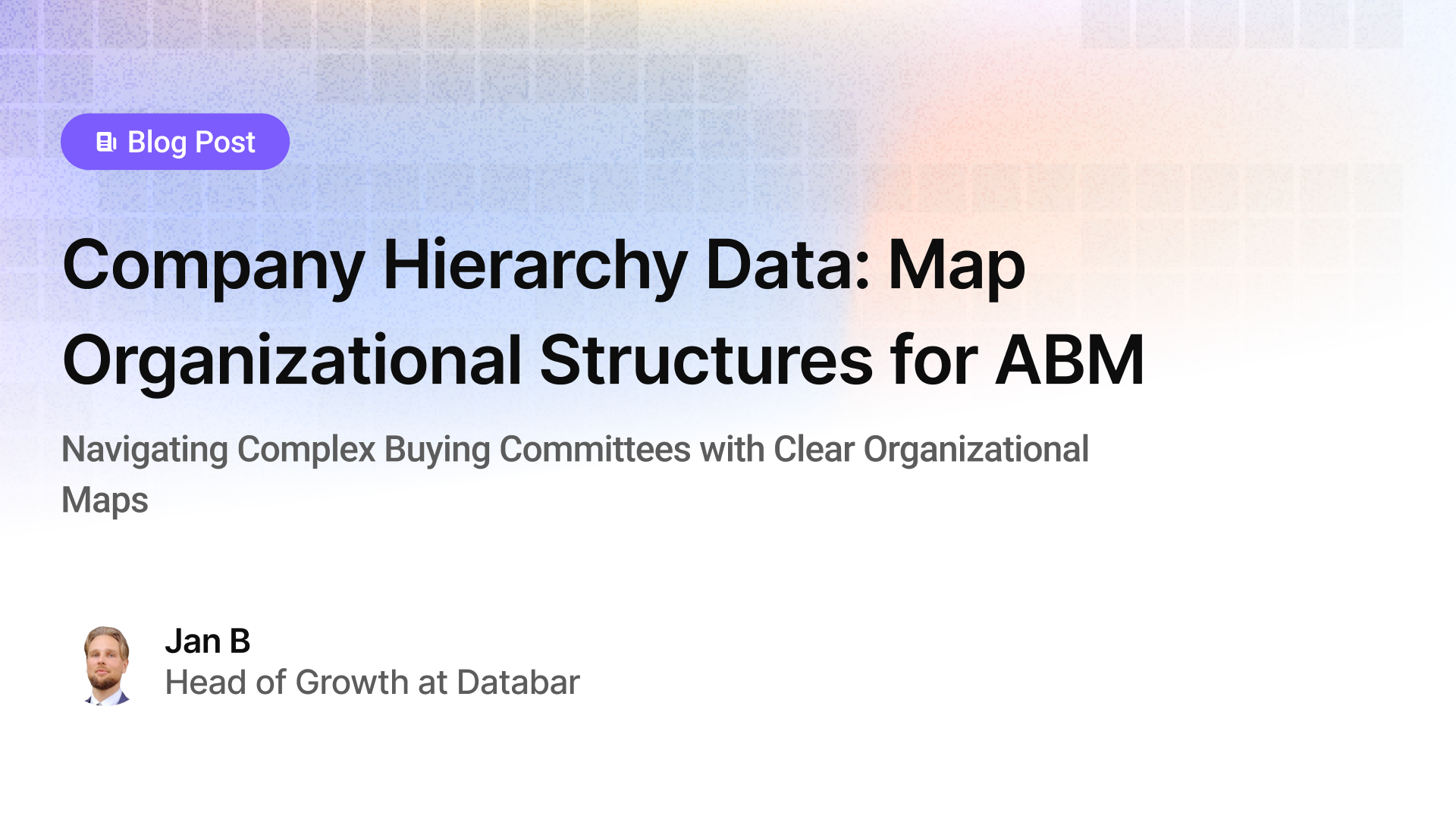Company Hierarchy Data: Map Organizational Structures for ABM