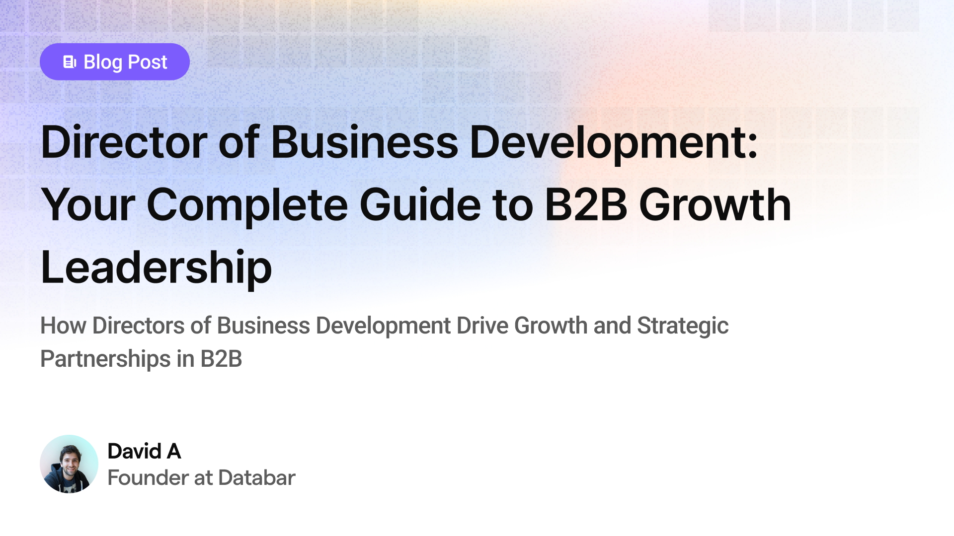 Director of Business Development: Your Complete Guide to B2B Growth Leadership