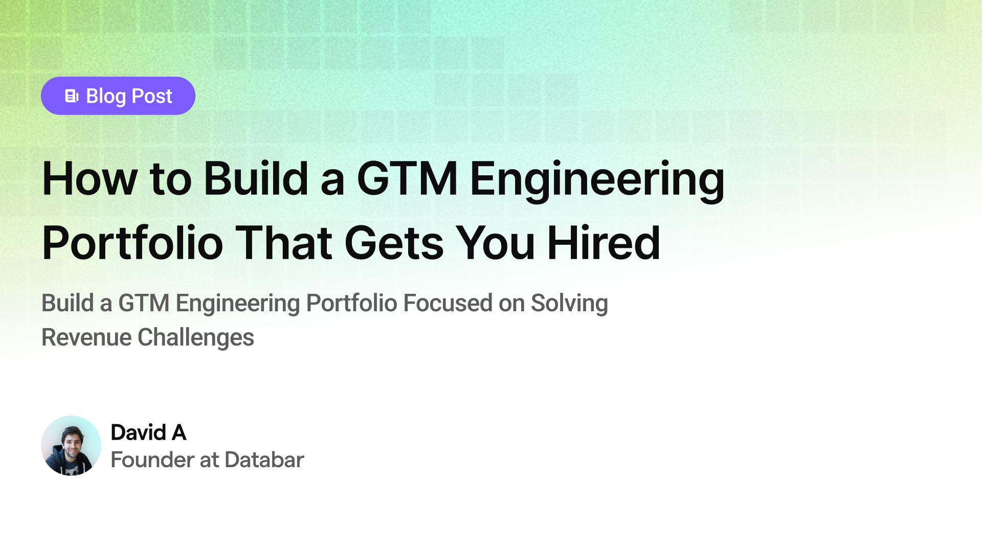 How to Build a GTM Engineering Portfolio That Gets You Hired
