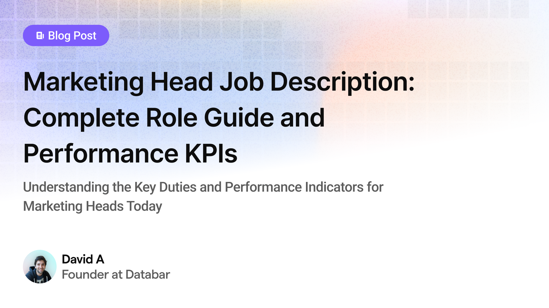 Marketing Head Job Description: Complete Role Guide and Performance KPIs