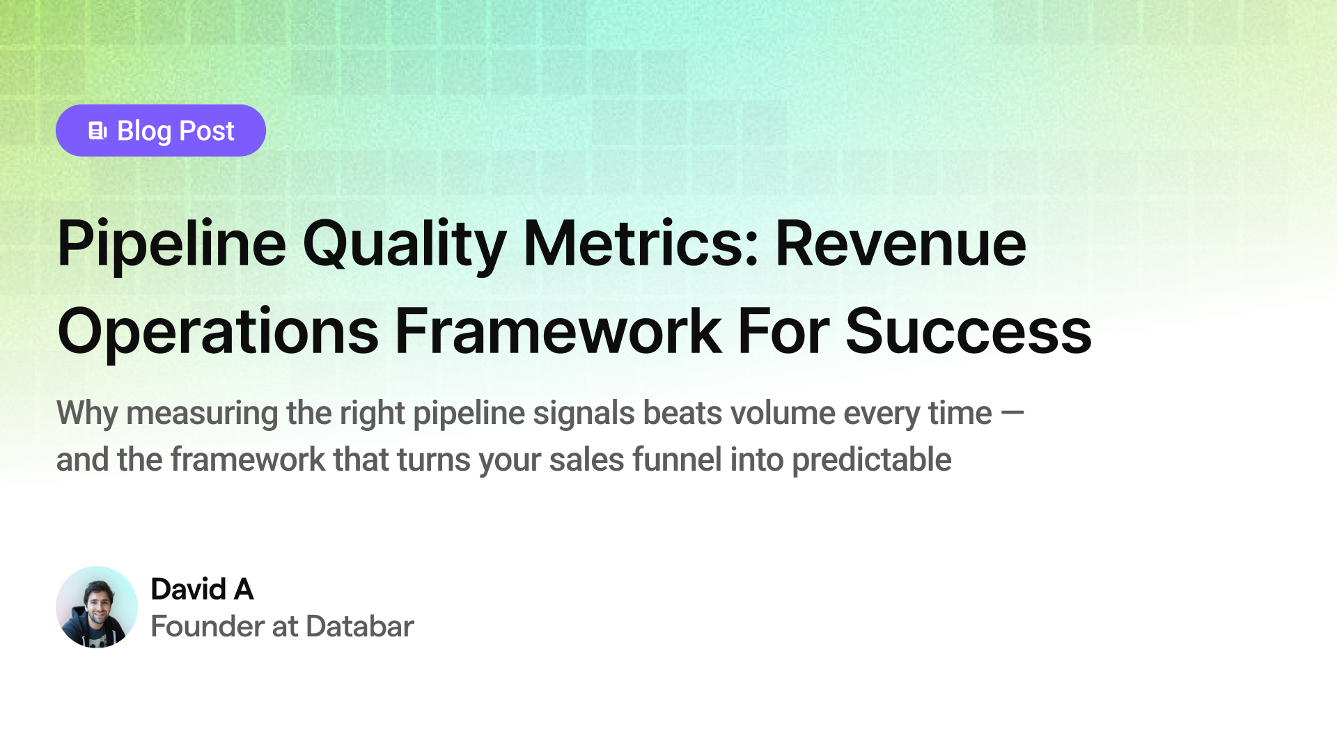 Pipeline Quality Metrics: The Revenue Operations Framework That Separates Winners from Wishful Thinkers