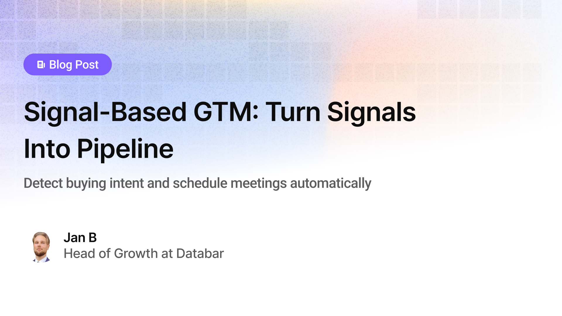 Signal-Based GTM: Turn Signals Into Pipeline
