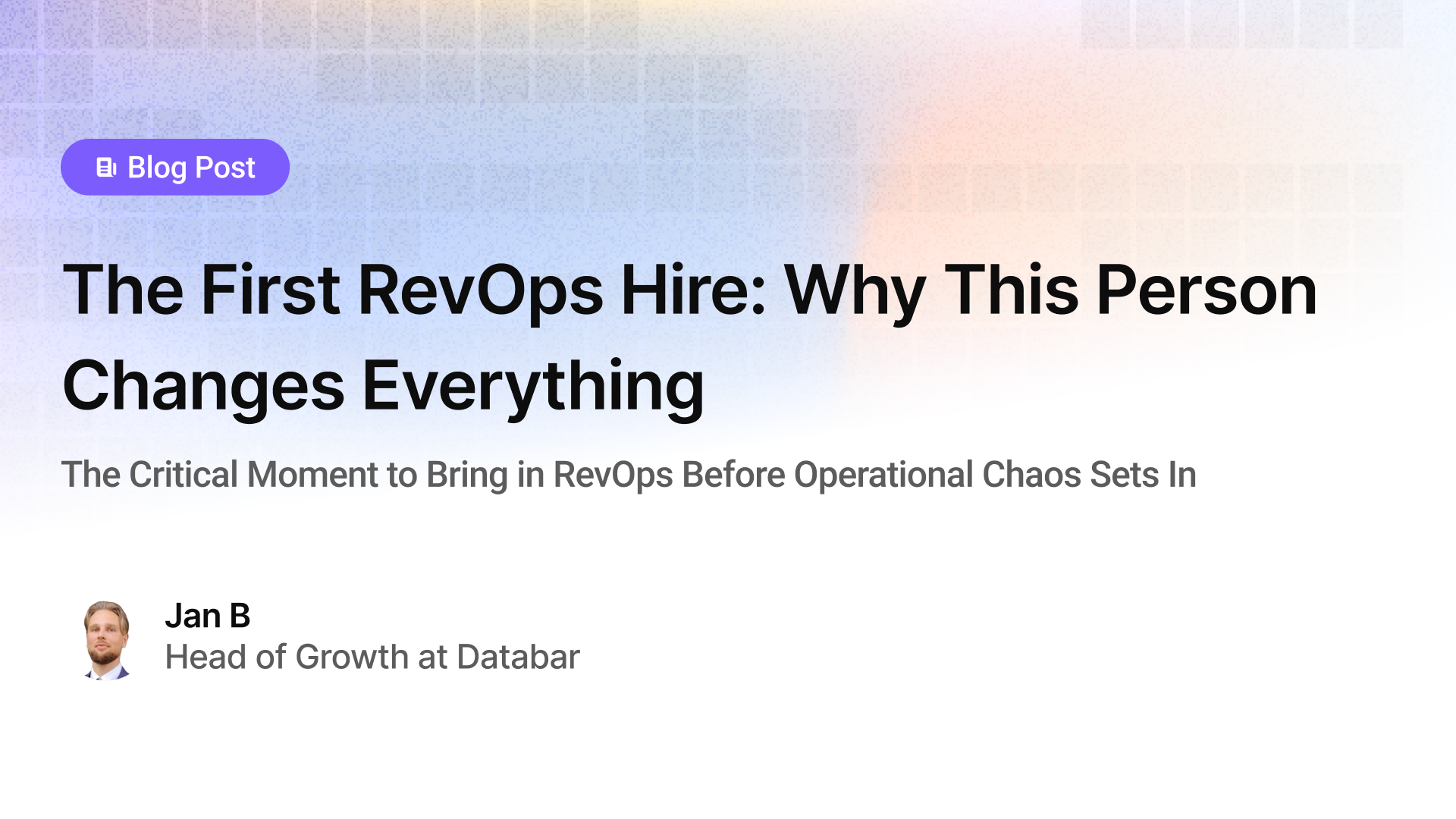 The First RevOps Hire: Why This Person Changes Everything (Hiring Guide)