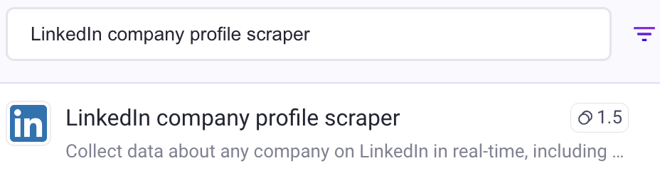 LinkedIn company profile scraper