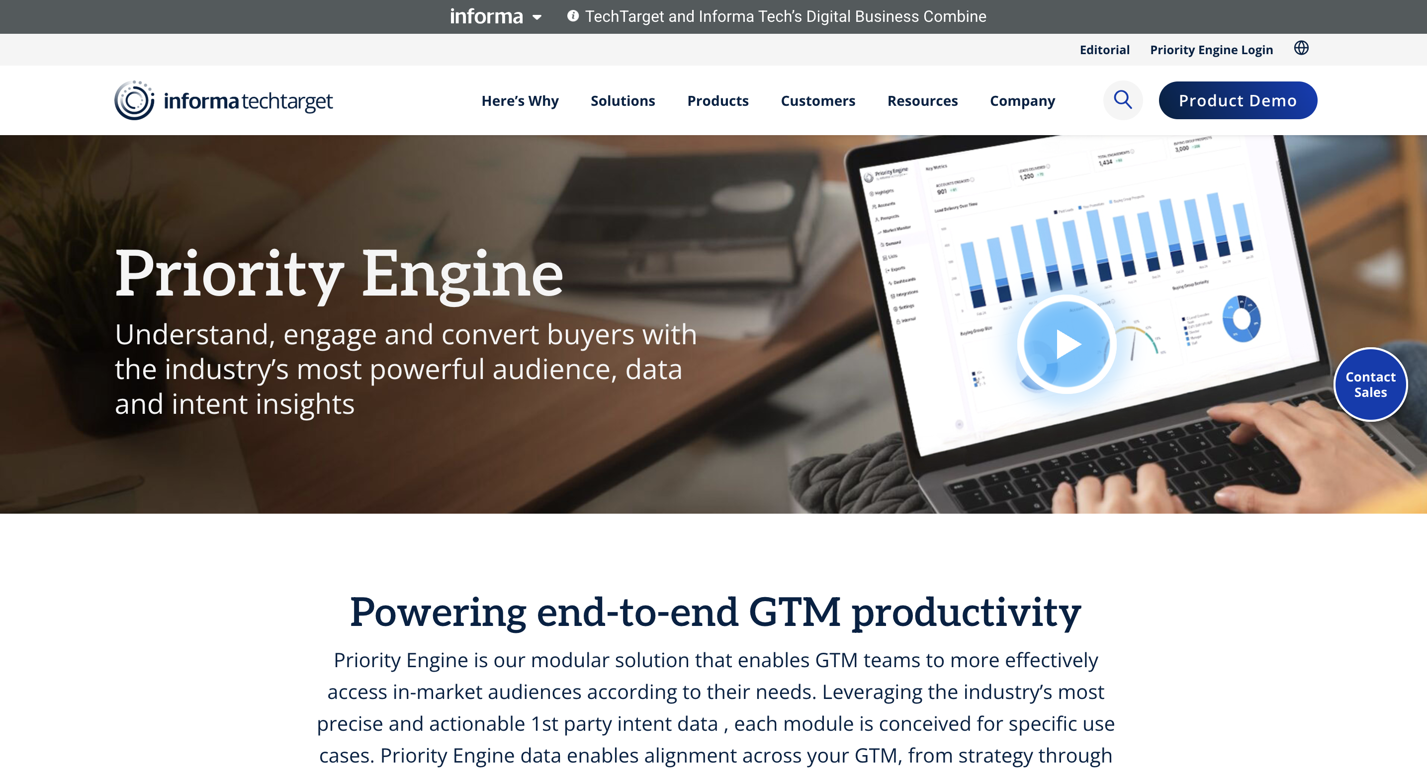 TechTarget homepage