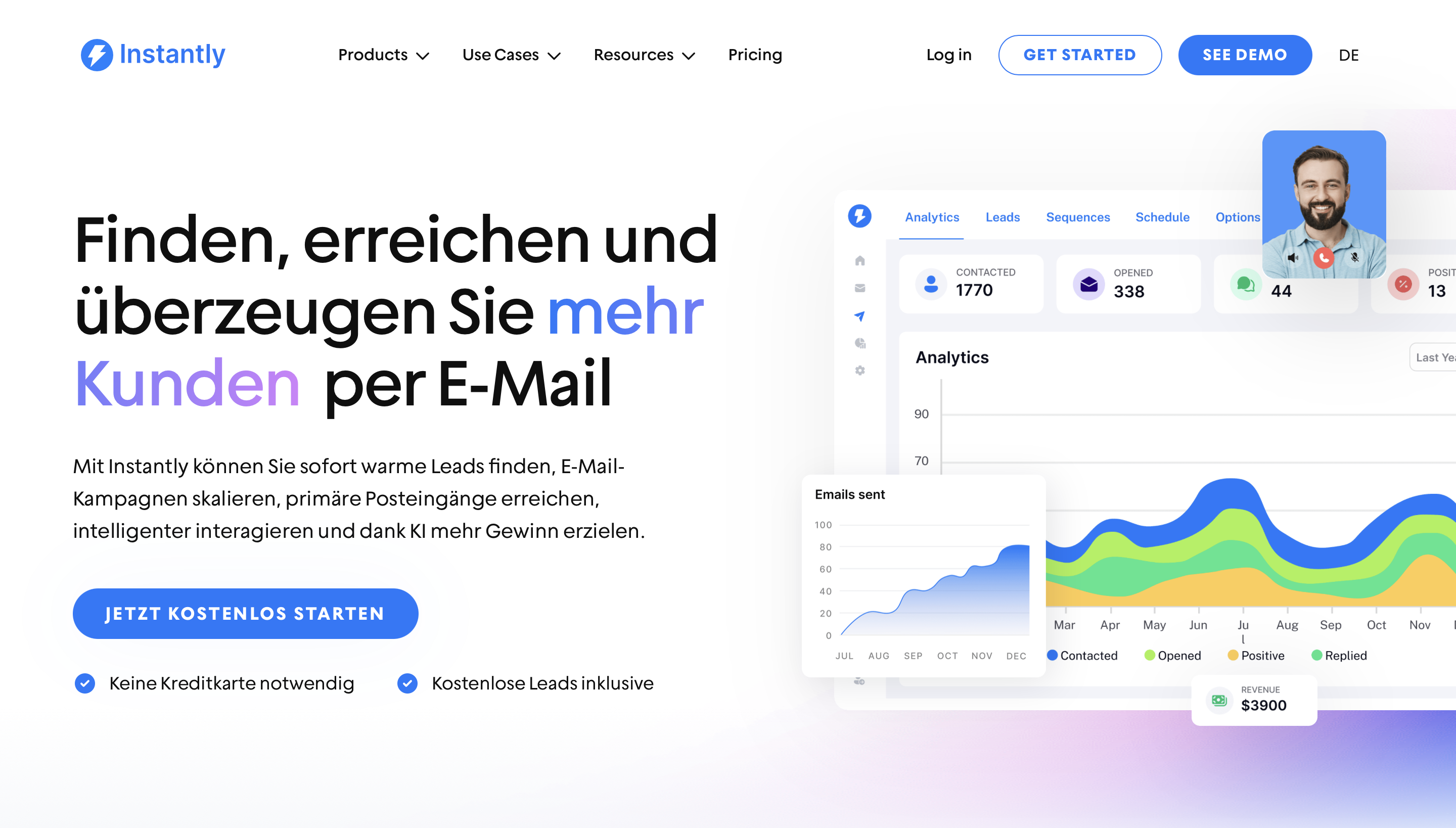 Instantly.ai home