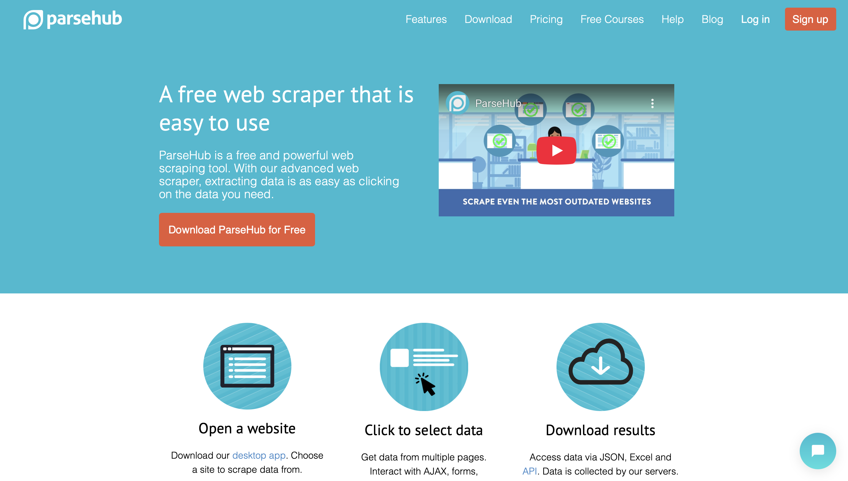 Parsehub home