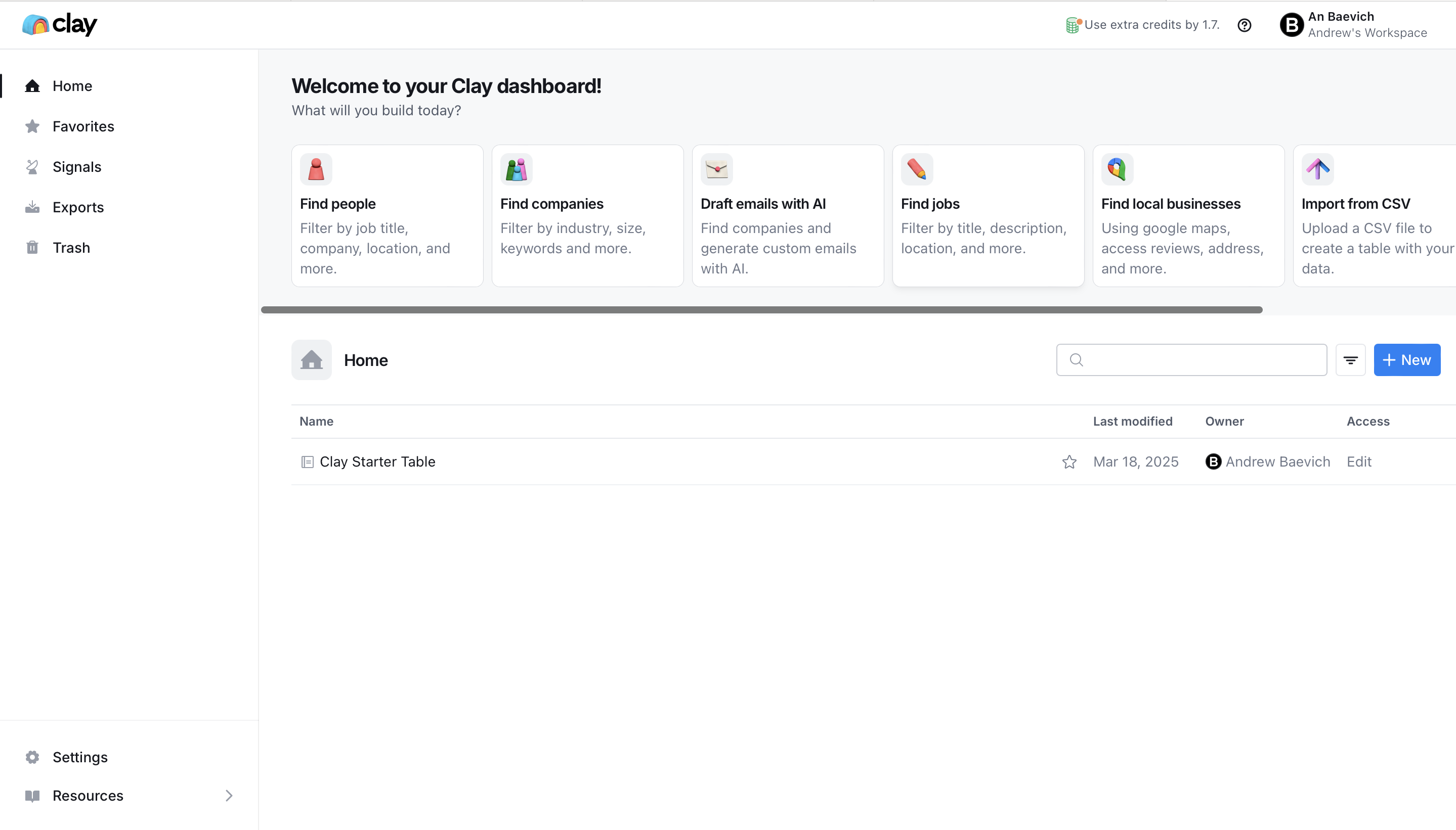 Clay data sources