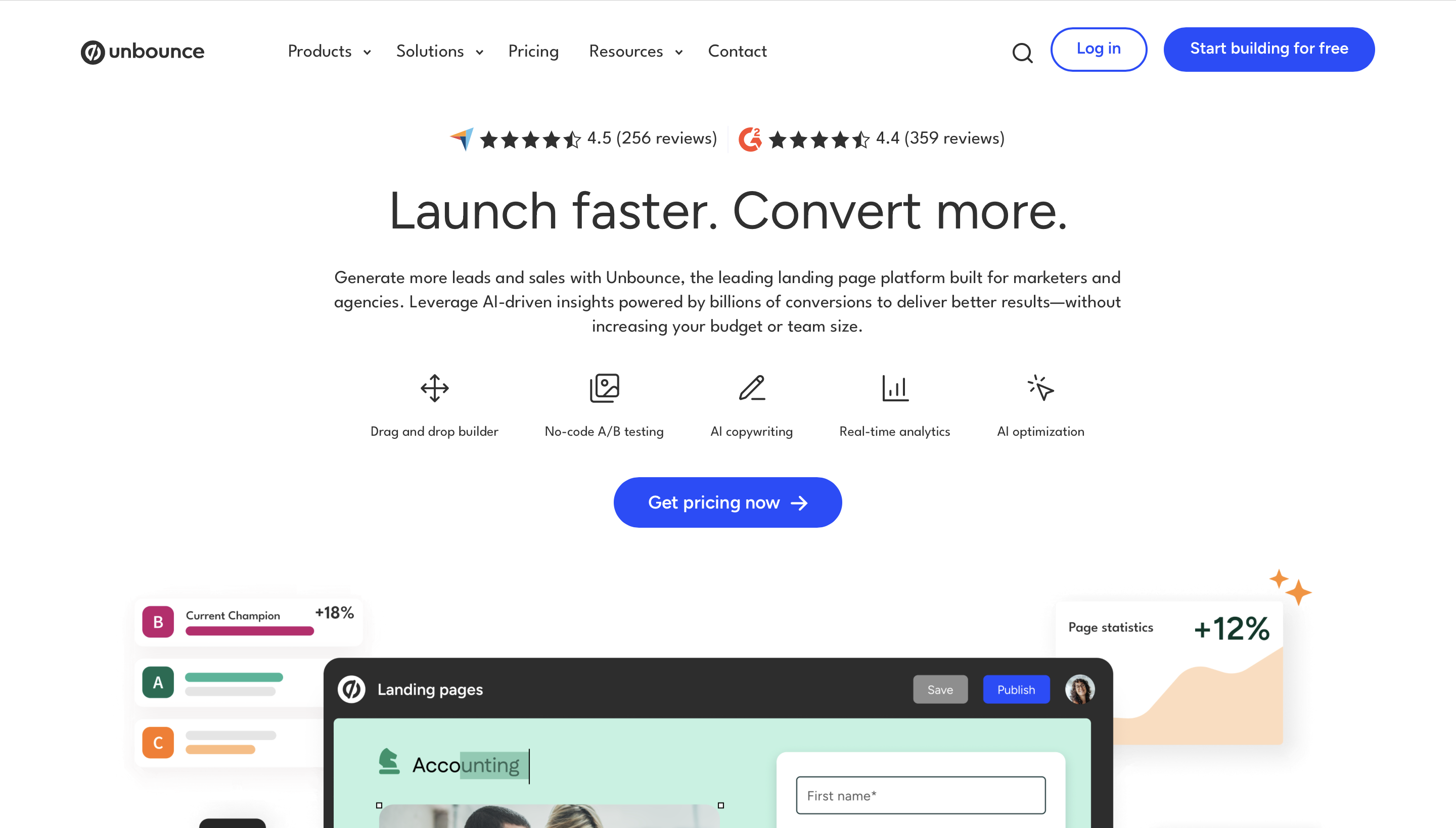 Unbounce home