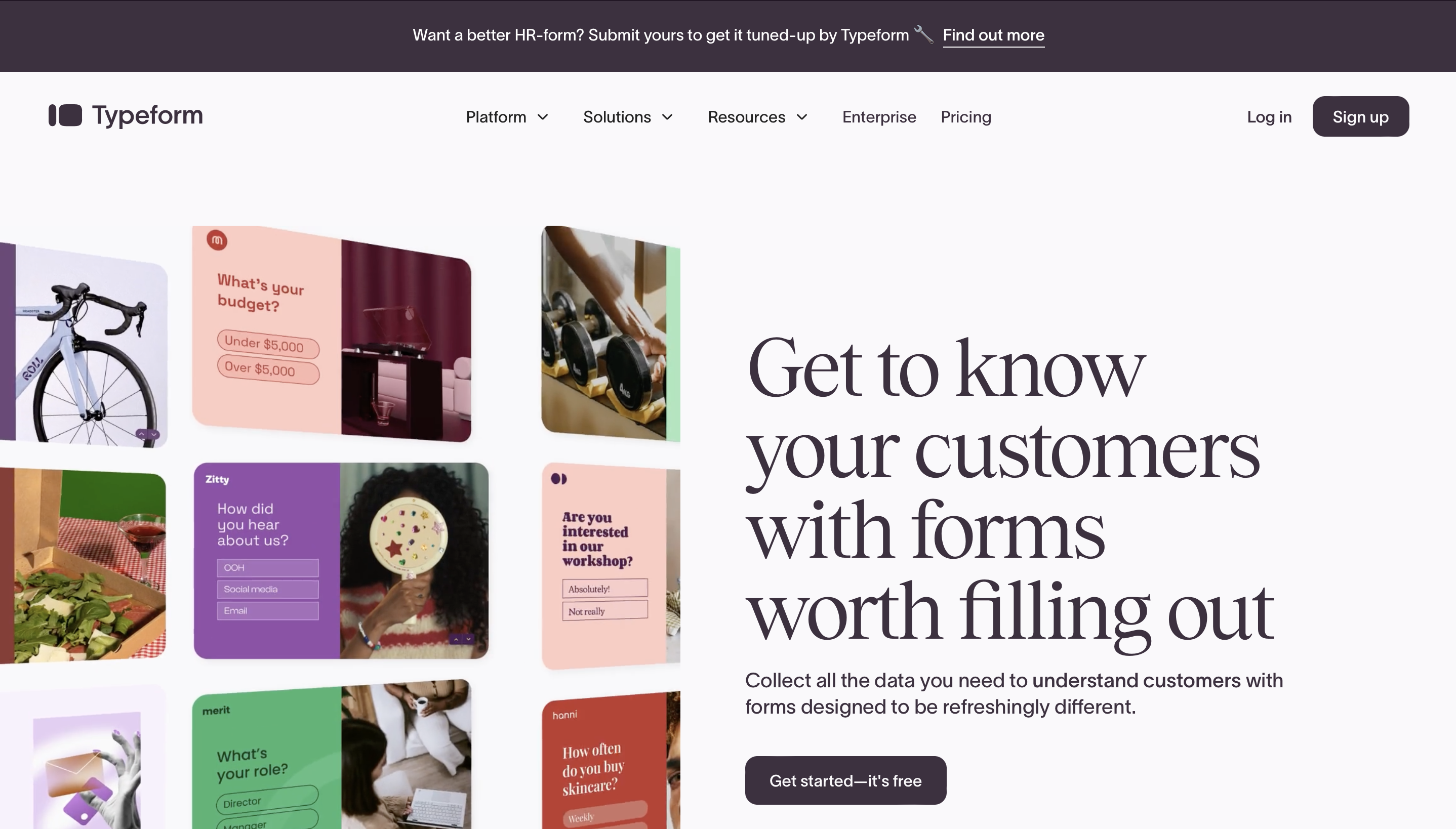 Typeform home