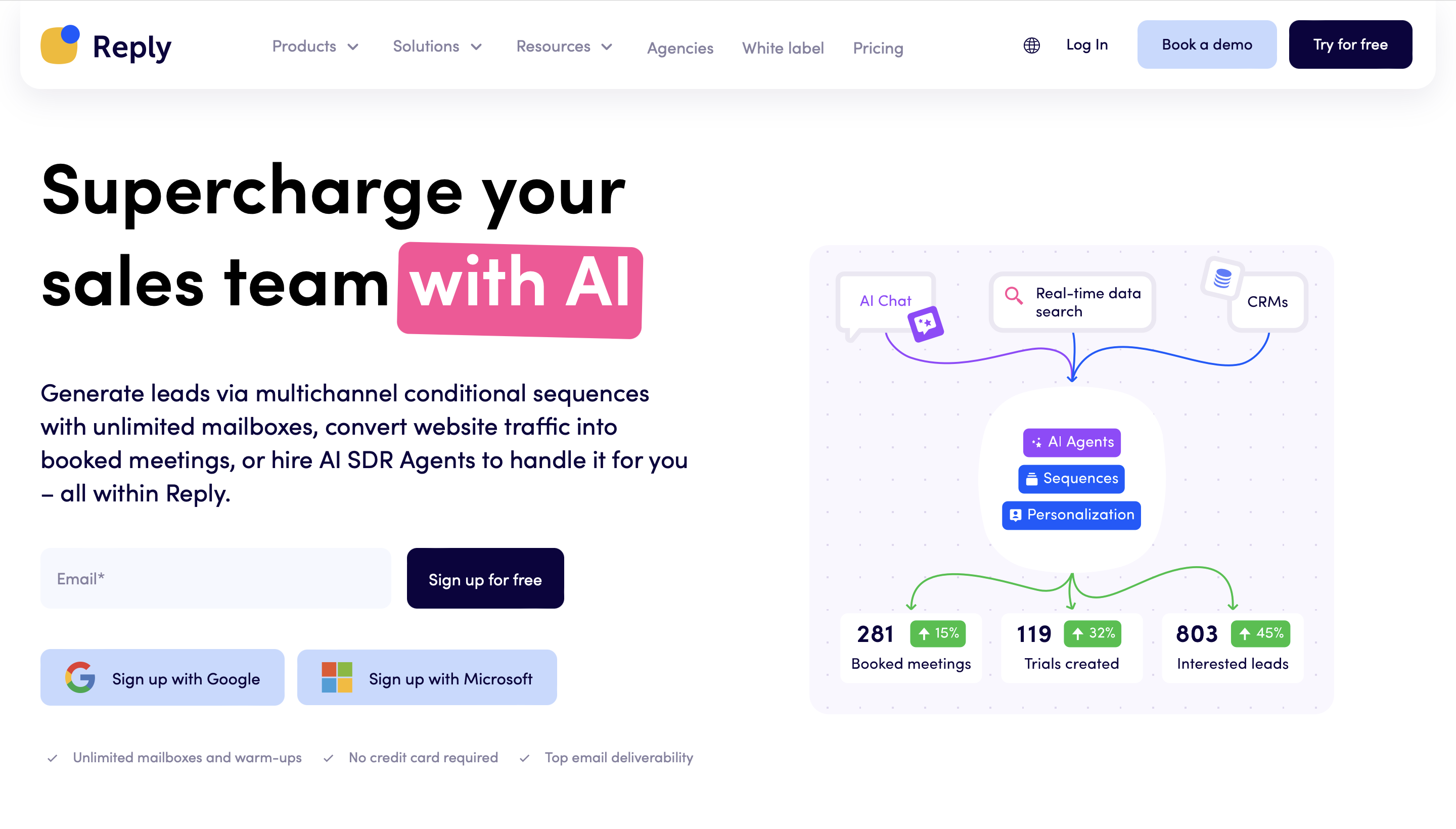Reply.io home