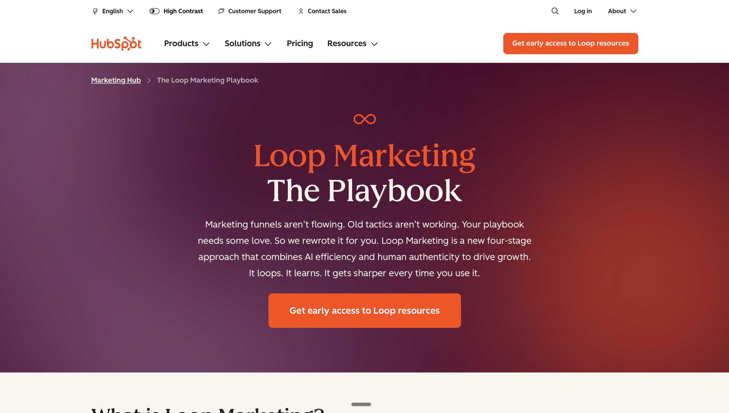 Hubspot landing page