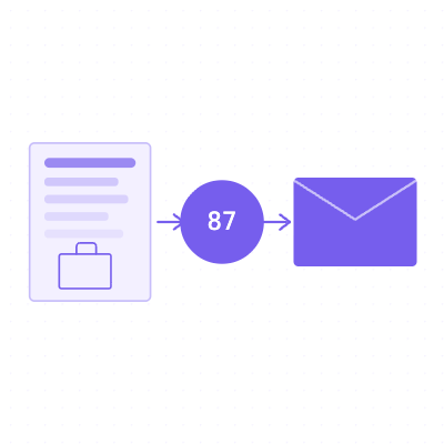 Look up open jobs, score and reach out with a personalized mail