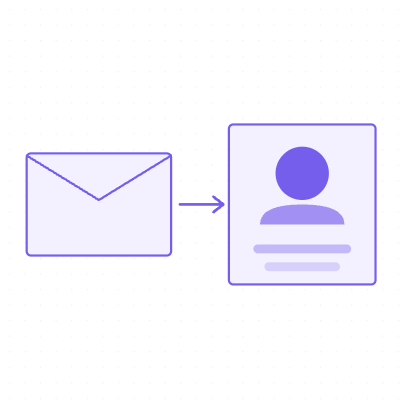 Get person and company data from email only